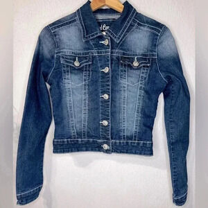 Vintage Distressed Red Camel Jean Jacket Size Medium